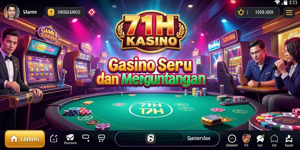 Screenshot utama 71H menampilkan aksi seru dalam permainan Kasino.