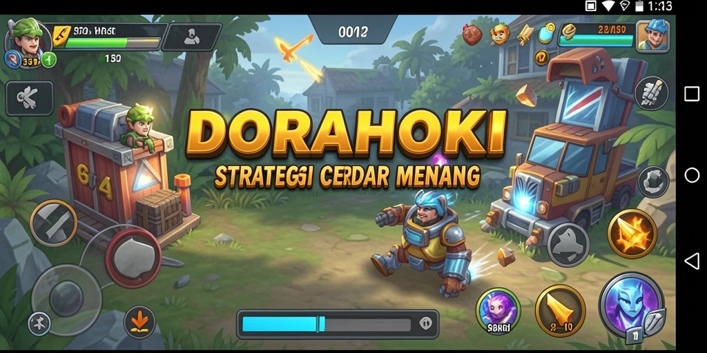 Screenshot gameplay DORAHOKI menampilkan aksi strategis yang seru.