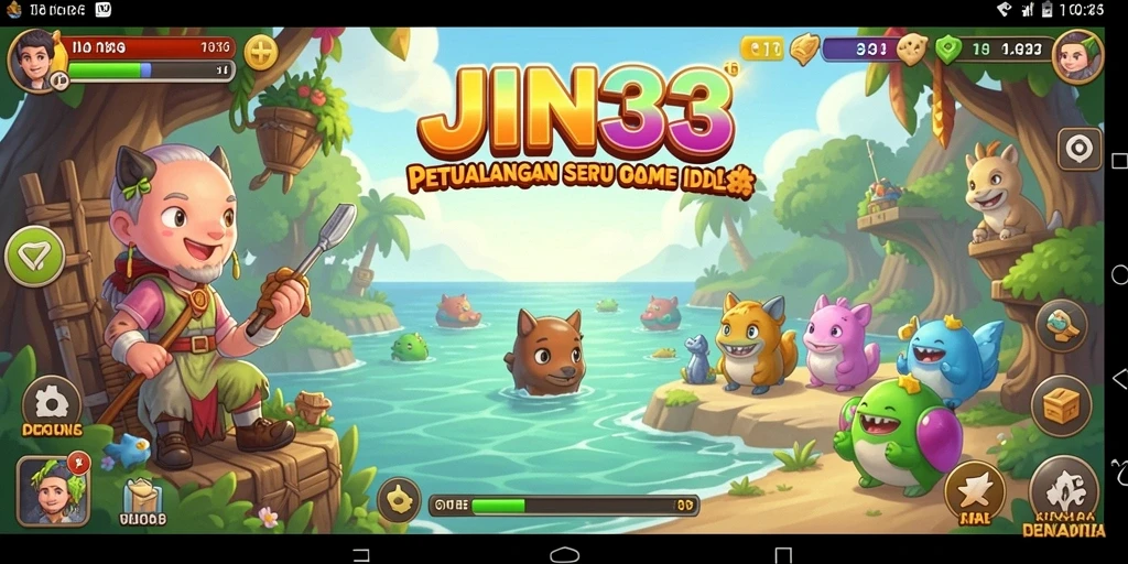 Tampilan gameplay JIN33 yang menarik dengan berbagai karakter dan level.