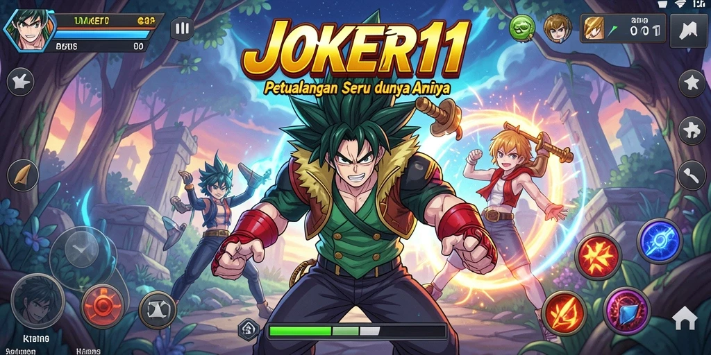 Tampilan menarik gameplay JOKER11 dengan karakter anime yang ikonik.
