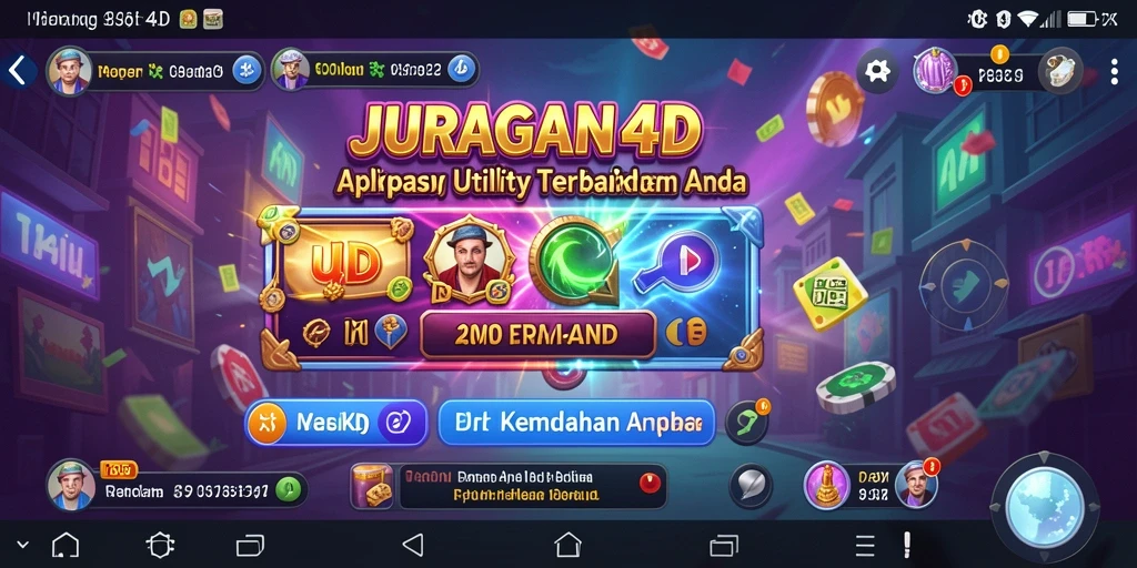 Tampilan antarmuka pengguna JURAGAN4D yang intuitif dan modern.
