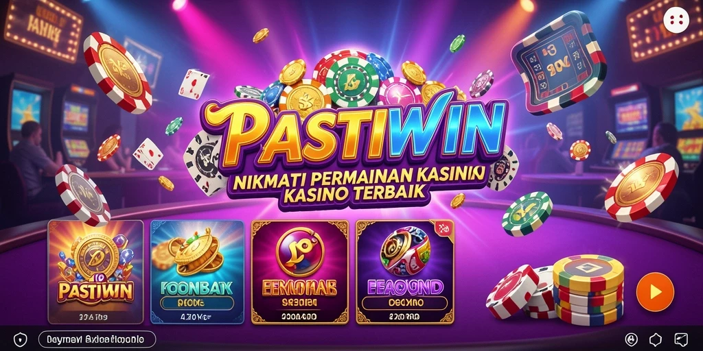 Tangkapan layar PASTIWIN yang menunjukkan gameplay Kasino yang menarik.