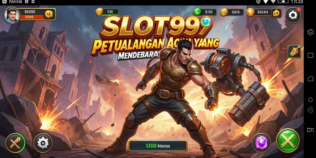 Tampilan gameplay SLOT99 yang mendebarkan dan penuh aksi.