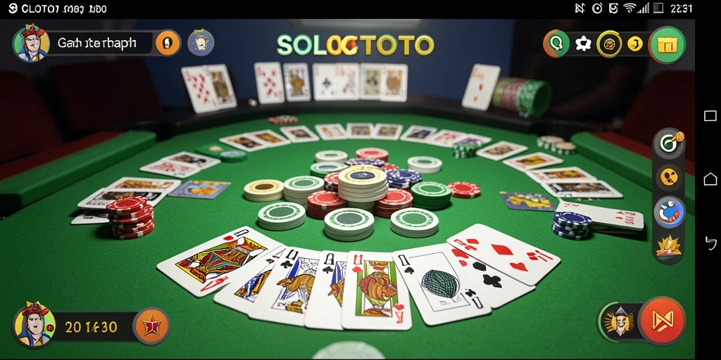 Screenshot gameplay seru dari permainan Gaple SOLOTOTO.